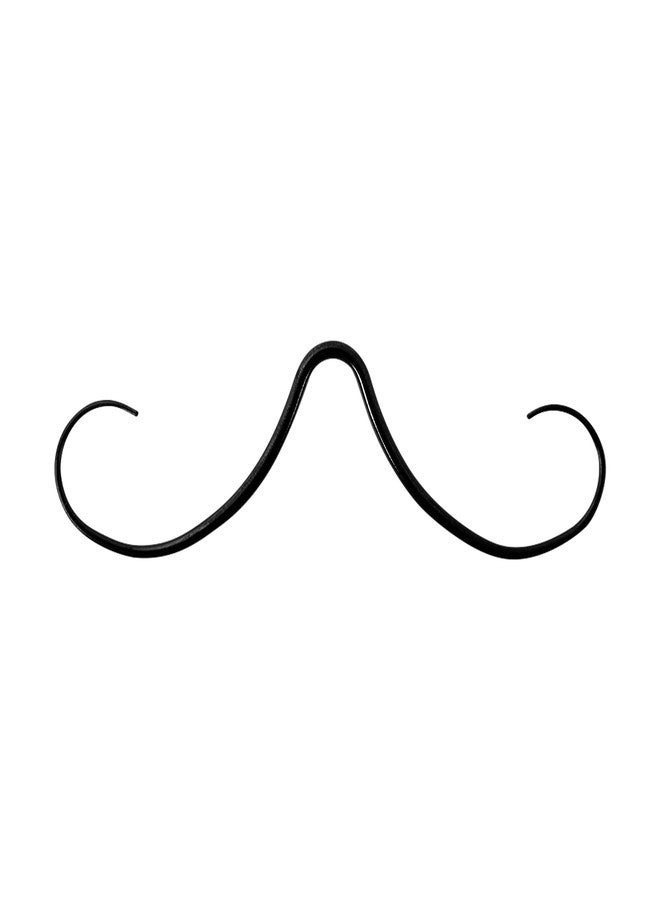 Hoohnnaa 14G/16G Mustache Septum Ring, 316 Surgical Stainless Steel Septum Ring Piercing Jewelry for Women Men Halloween Christmas, Mustache Nose Piercings Black Gold Rainbow (Black, 1.2mm（16G）) - Image 1